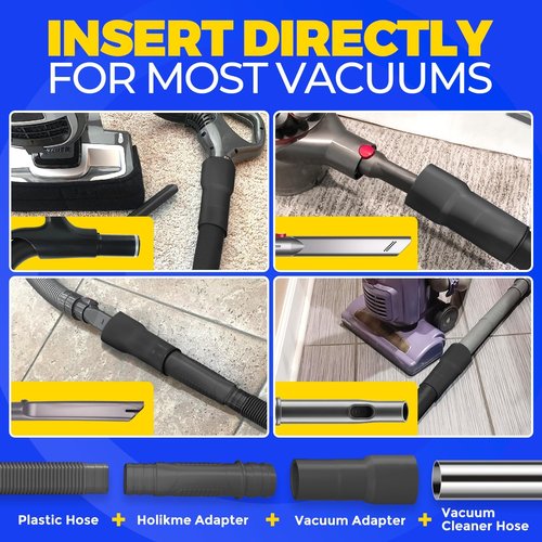 Holikme Dryer Vent Cleaner Kit - Vacuum Hose Attachment Brush for Efficient Cleaning | Black
