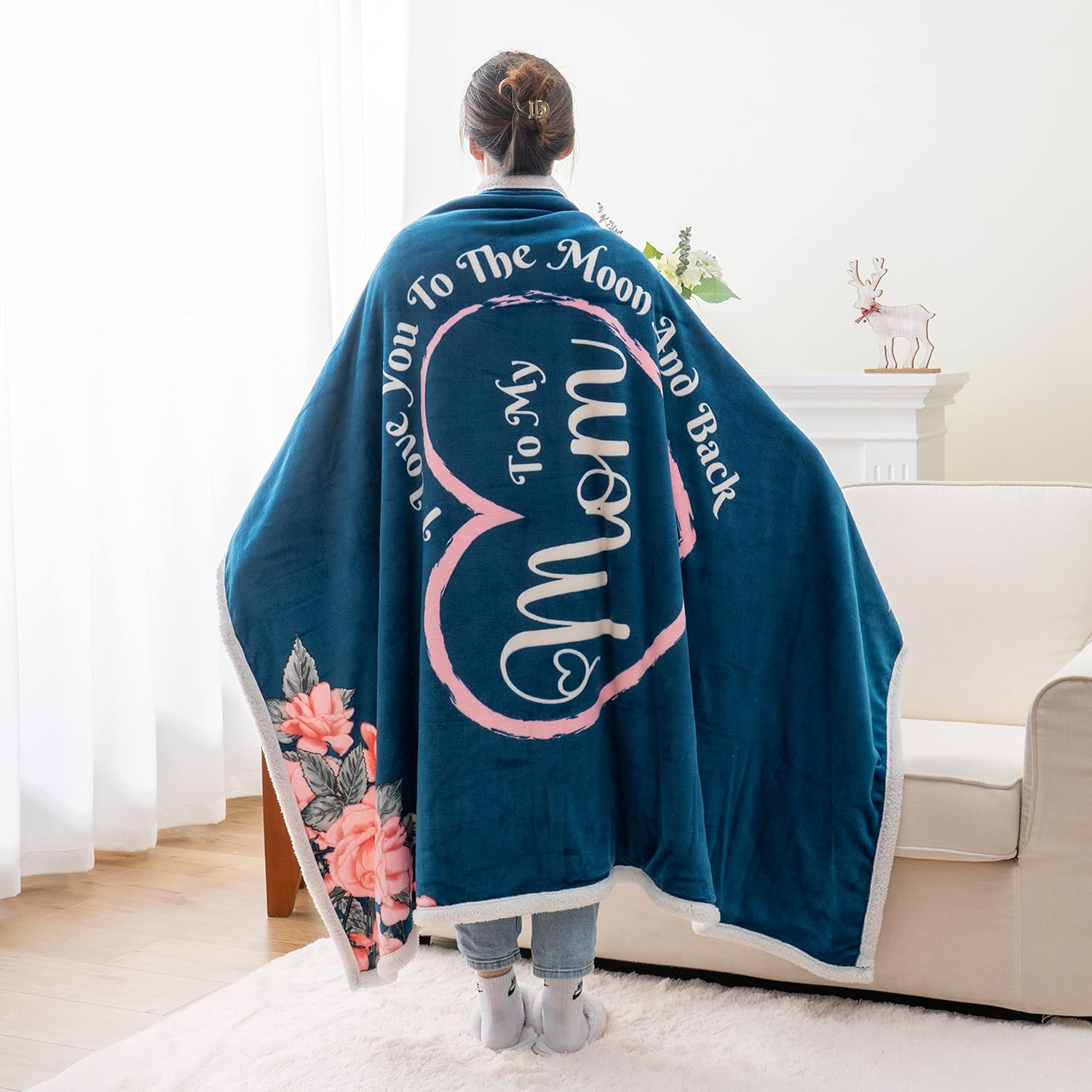 Regine Switzerland Soft Sherpa Blanket - Perfect Mother's Day Gift for Mom, Grandma, or Wife