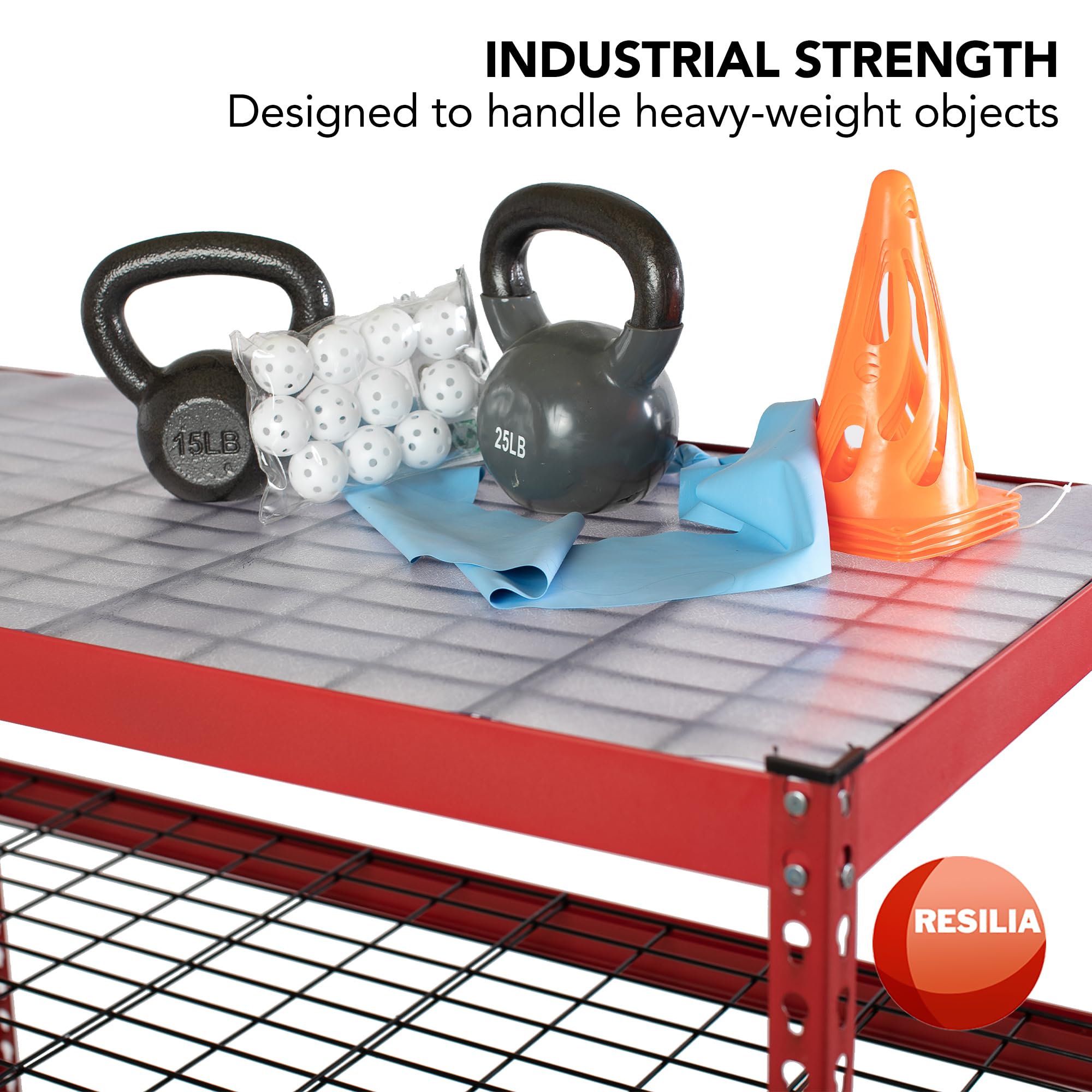 RESILIA Industrial Shelf Liner Set for Wire Shelving – 5 Pack, 24” x 48” Heavy Duty Waterproof Liners, Custom Fit Clear Plastic Vinyl Covers for Kitchen, Bathroom, Pantry, & Garage Rack, Made in USA