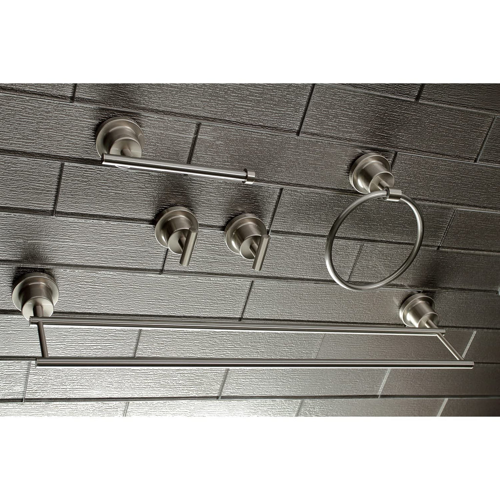 Kingston Brass BAH8213478C Concord 5-Piece 24-Inch Dual Towel Bar Bathroom Accessory Set in Polished Chrome