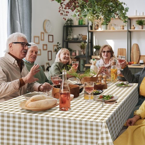 Hallswl 3pcs Khkai Gingham Tablecloth,Brown Beige Checkered Tablecloths Buffalo Plaid Disposable Plastic Table Covers for Birthday Baby Shower Bridal Wedding Birthday Party Decorations,54X108inch