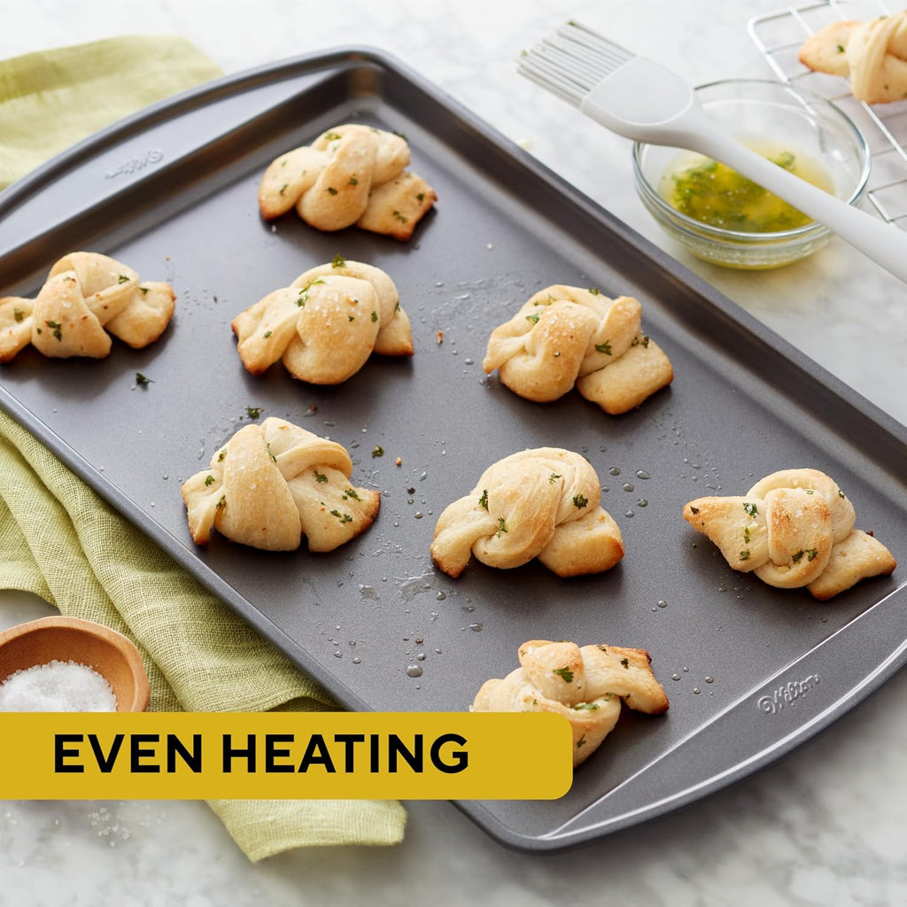 Wilton Perfect Results Nonstick Cookie Baking Sheets Set - 15 x 10 in, 2-Piece Steel, Scratch-Resistant & Dishwasher Safe