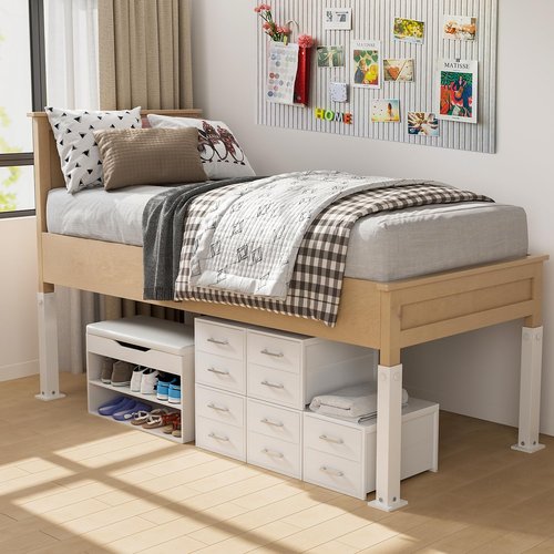 BOLUO Stackable Storage Drawers - Narrow Closet Organizers | Modern White 2-Drawer Dresser (2-Pack)