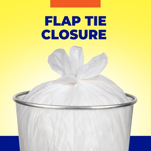 Hefty Essentials 4 Gallon Trash Bags - 52 Count Small Scented Bags | Fresh Linen Scent, White