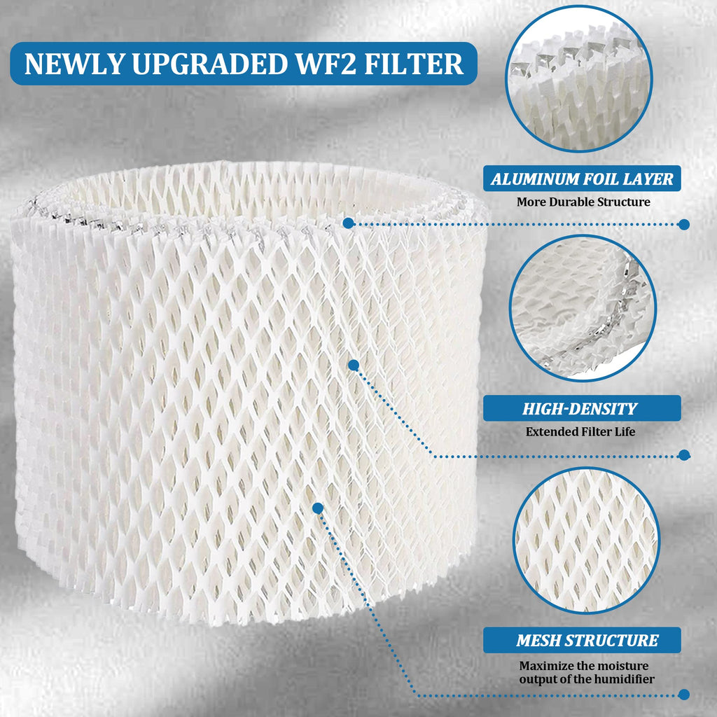 Cenipar 6 Pack WF2 Humidifier Filters Replacement for Kaz for Vicks Humidifier Filters V3100, V3500, V3700, V3900 Enviracaire ECM-500 Sunbeam SCM1118 SCM1119 SCM1120 Series WA-8D