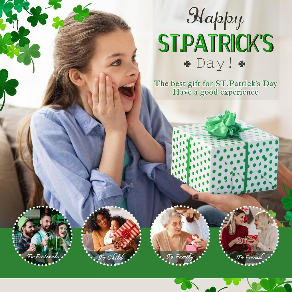Uniboho St. Patrick's Day Gnome Decorations - 3-Piece Green Irish Leprechaun Figurines for Home Decor