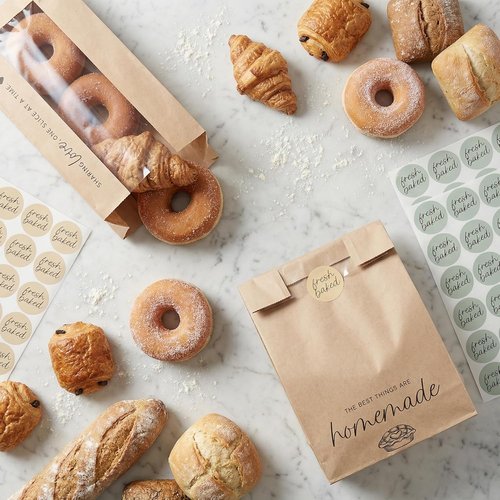 Beautiful Bread Bags - Clear Window Design Keeps Sourdough Fresh & Perfect for Gifting | Ideal Bakery Packaging
