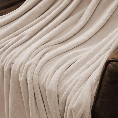 NORTHWEST Ashford Home Cozy Warmwell Blanket Moonlight Taupe King Size 108 x 90 inches