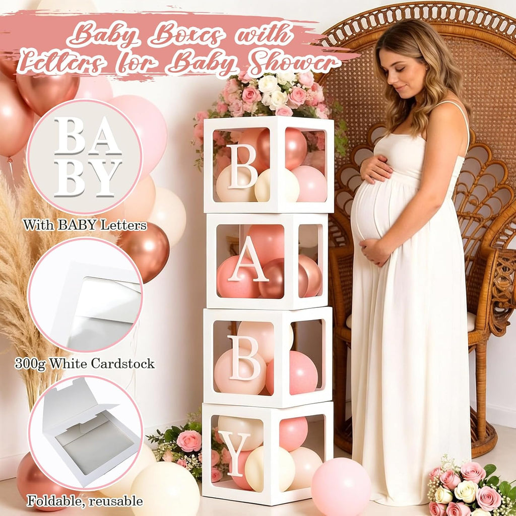 Winrayk Rose Gold Balloons - Floral Baby Shower Decorations | Pink Balloon Arch Kit for Girls