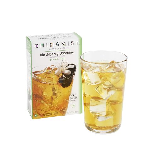 China Mist Iced Tea Brew-at-Home Iced Green Tea, Blackberry Jasmine, 2-Ounce Packages (Pack of 6)
