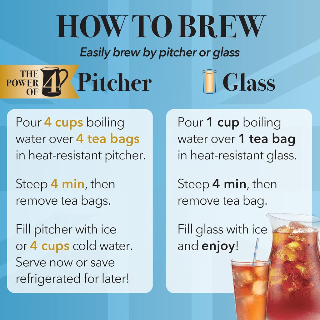 Twinings Strawberry & Raspberry Herbal Iced Tea - 72 Oversized Tea Bags | Unsweetened & Caffeine-Free