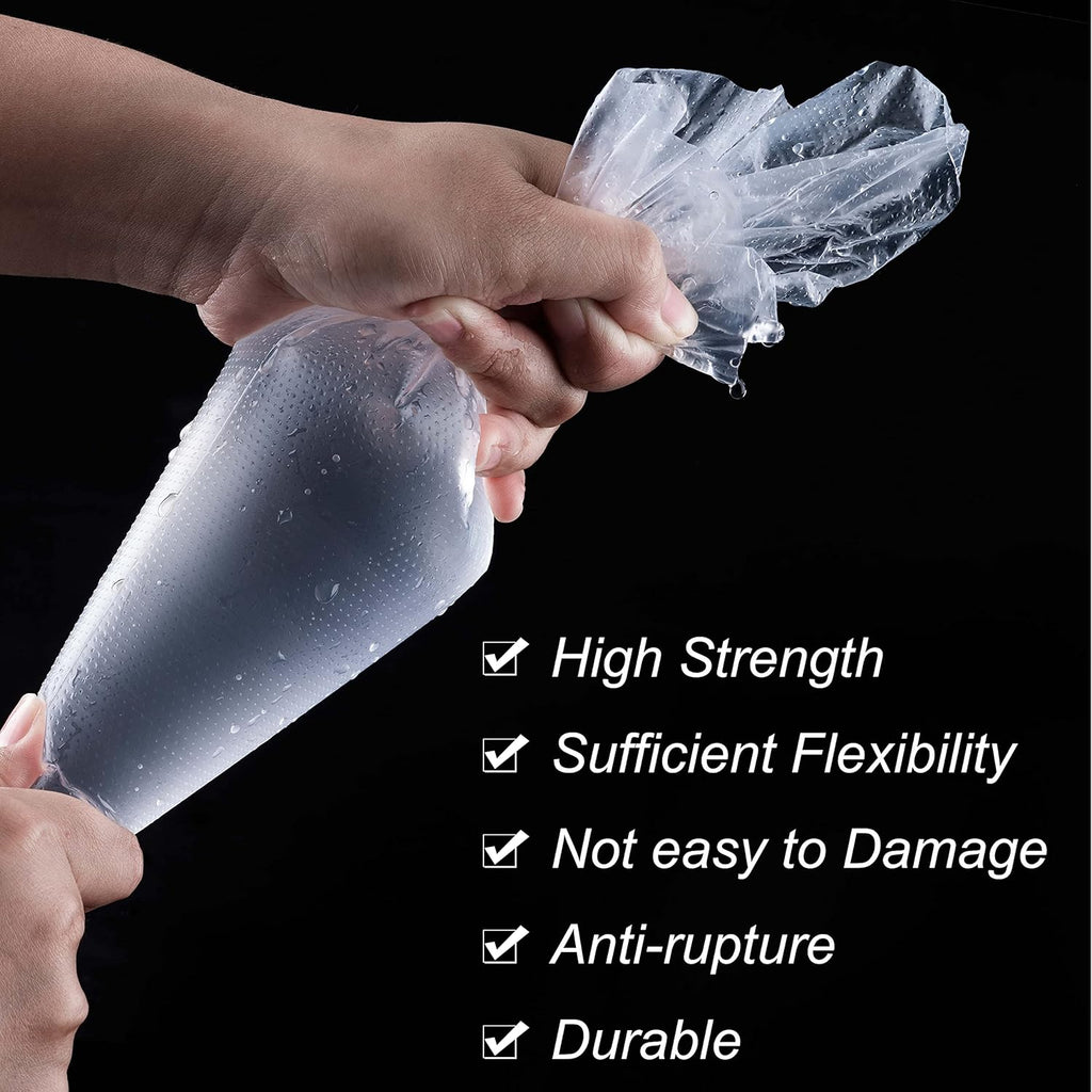 Skiennix Piping Bags - 16 Inch Disposable Pastry Bags for Cake & Cookie Decorating | 100 Pack, Anti-Burst & Non-Slip