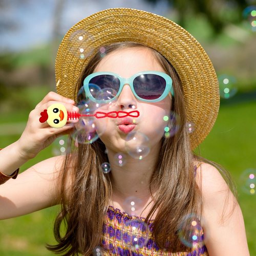 uoyoi Farm Party Favors,24Pcs Farm Animal Bubble Wands for Kids Birthday Party Supplies,Baby Shower Prizes Pinata Goodie Bag Stuffers Gift