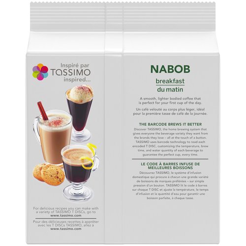Tassimo Nabob Breakfast Blend Coffee, 70 T-Discs (5 Boxes of 14 T-Discs) {Imported from Canada}