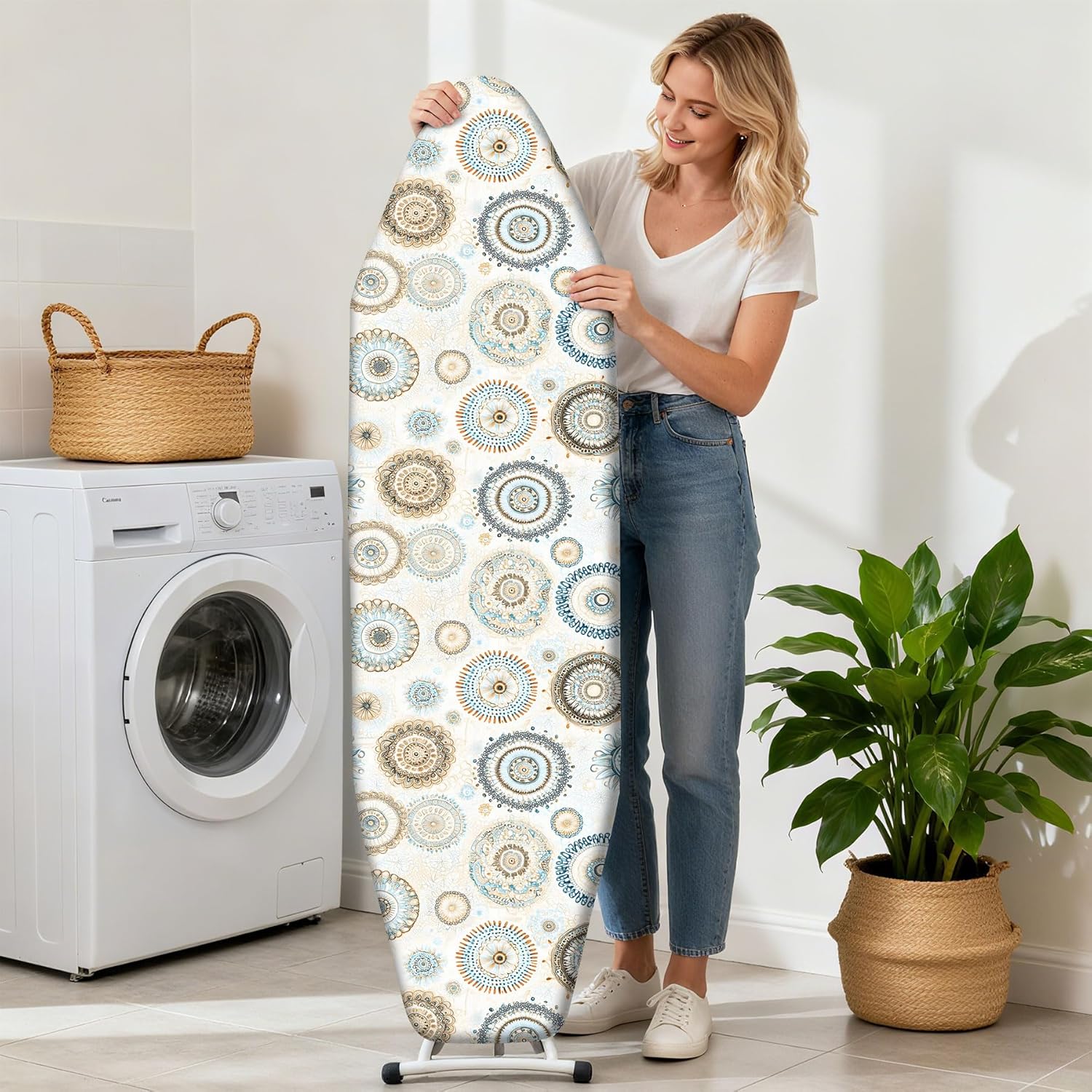 Regine Switzerland Ironing Board Cover - Heavy Duty Non-Slip Design with Thick Padding | 15"x54" Standard Size