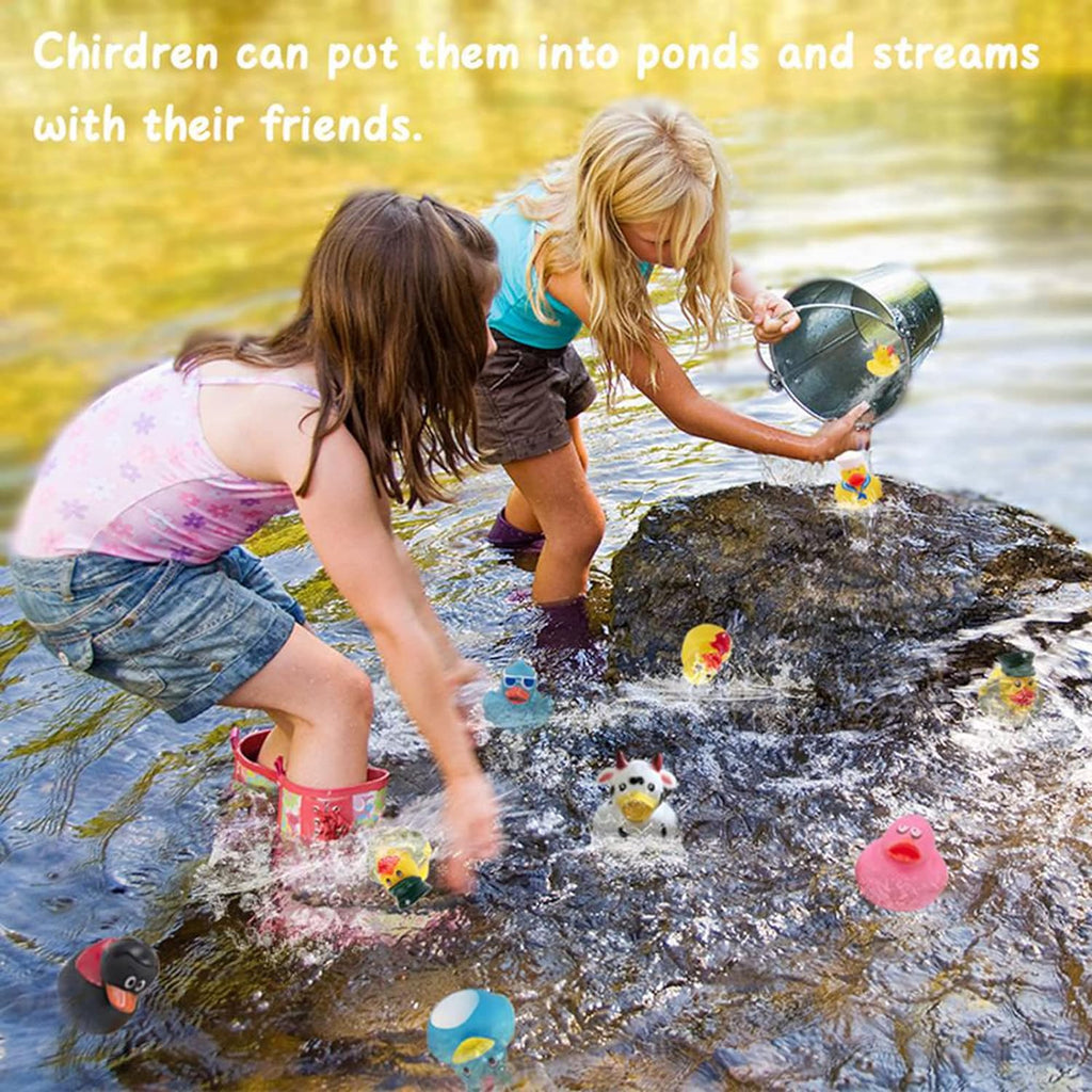 WQTHE Rubber Duck Set - 30 Pack Assorted 2.3 Inch Floater Toys for Kids | Perfect for Parties & Bath Time