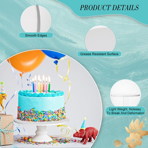 Layhit 36 Pack 12 Inch Cake Boards 1/2" Thick Round Cake Drum Sturdy Corrugated Cardboard Base Decorating Supplies for Wedding Birthday Party Heavy or Multi Layer, White