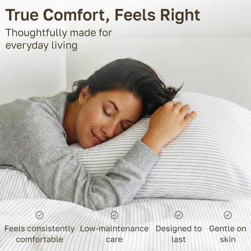 California Design Den Cal King Bed Sheets Set - 400 TC Award-Winning Soft Cotton, Smooth Sateen Finish, Deep Pockets, Cozy Pinstripe Bedding