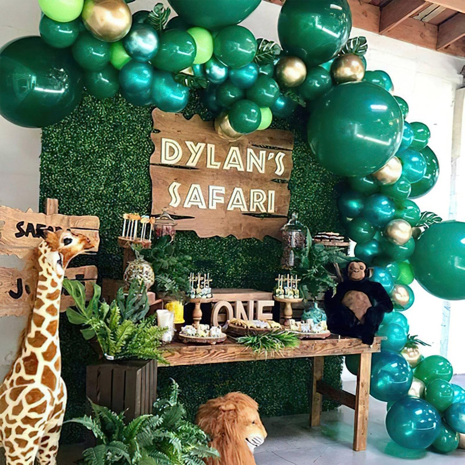 PartyWoo Dark Green Balloons - 50pcs 12 Inch Emerald Forest Green for Birthday & Baby Shower Decor