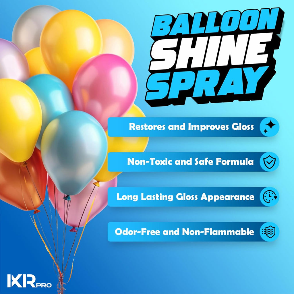**ixirpro Balloon Shine Spray - Instant High Gloss Finish | 2 x 16.9 oz for Long-Lasting Party Decor**
