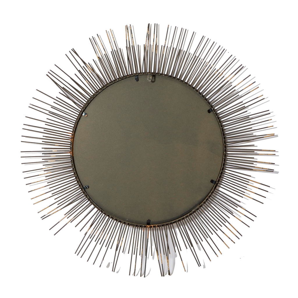 Deco 79 Metal Room Wall Mirror Starburst Entryway Mirror, Wall Mounted Mirror 36" x 2" x 36", Gold