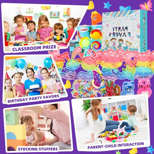 Fidget Toys Pack by [Brand Name] - 1000 Pcs Bulk Party Favors for Kids | Stress Relief & Fun