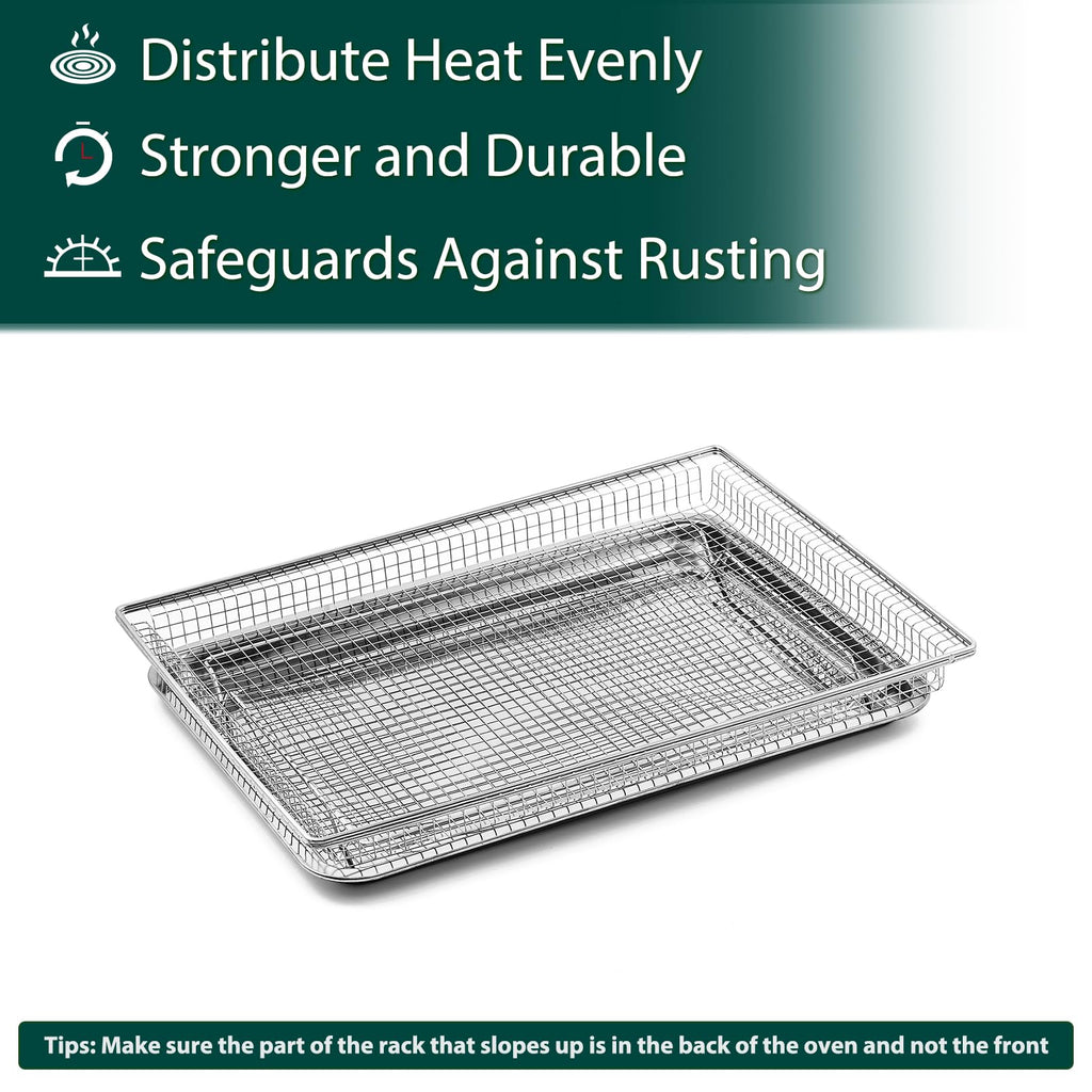 AFT27FRIG Air Fryer Tray Replacement Parts for Frigidaire Ready Cook 27" Air Fry Tray Air Fryer Basket FCWS2727AS Air Fryer Rack 304 Stainless Steel Electric Stove Range Wall Oven Shelf Rack 1 Pack