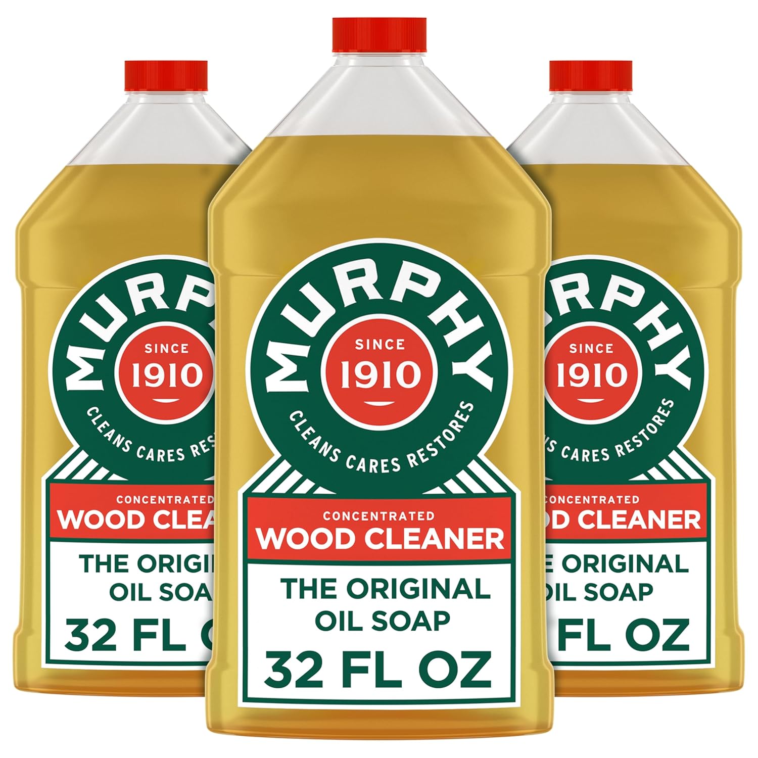 Murphy Oil Soap | Concentrated Wood Cleaner - No-Rinse Formula with Citronella Oil Scent | 32 fl oz (3 Pack)