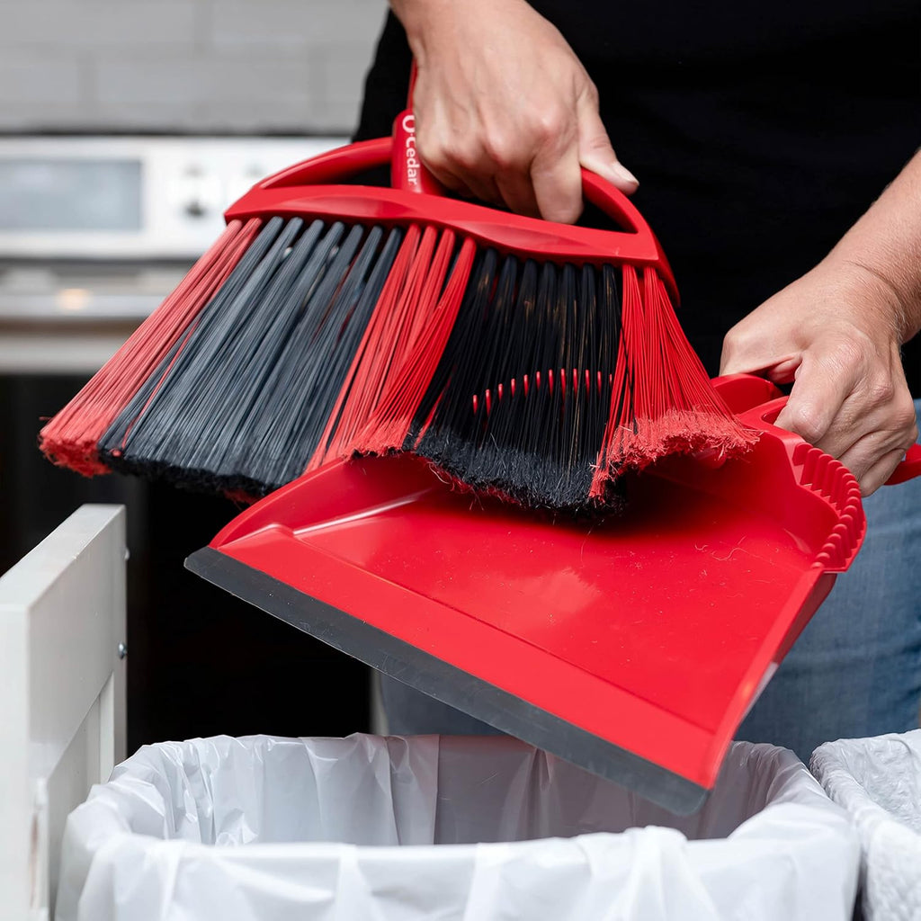 O-Cedar One Sweep Broom - Lightweight Cleaning Tool with Step-On Dustpan | Removes 99% of Dirt