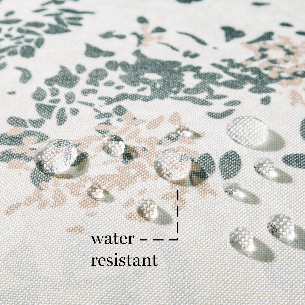 Martha Stewart Charming Foliage Indoor Outdoor Decorative Lumbar Pillow 2-Pack Set, UV Fade Resistant, Water Repellent, Printed Floral Design, Warm Grey, 11"x18"