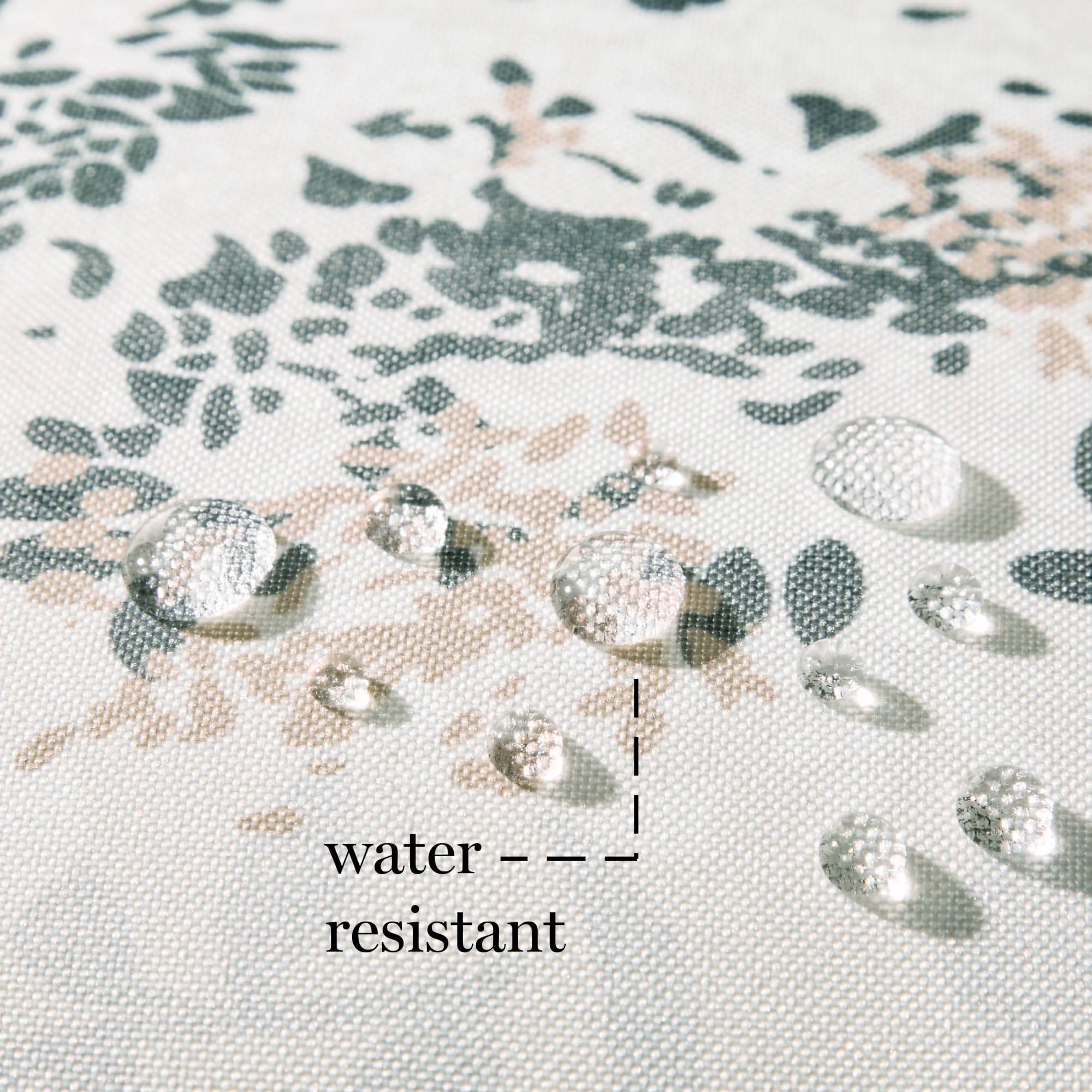 Martha Stewart Charming Foliage Indoor Outdoor Decorative Lumbar Pillow 2-Pack Set, UV Fade Resistant, Water Repellent, Printed Floral Design, Warm Grey, 11"x18"
