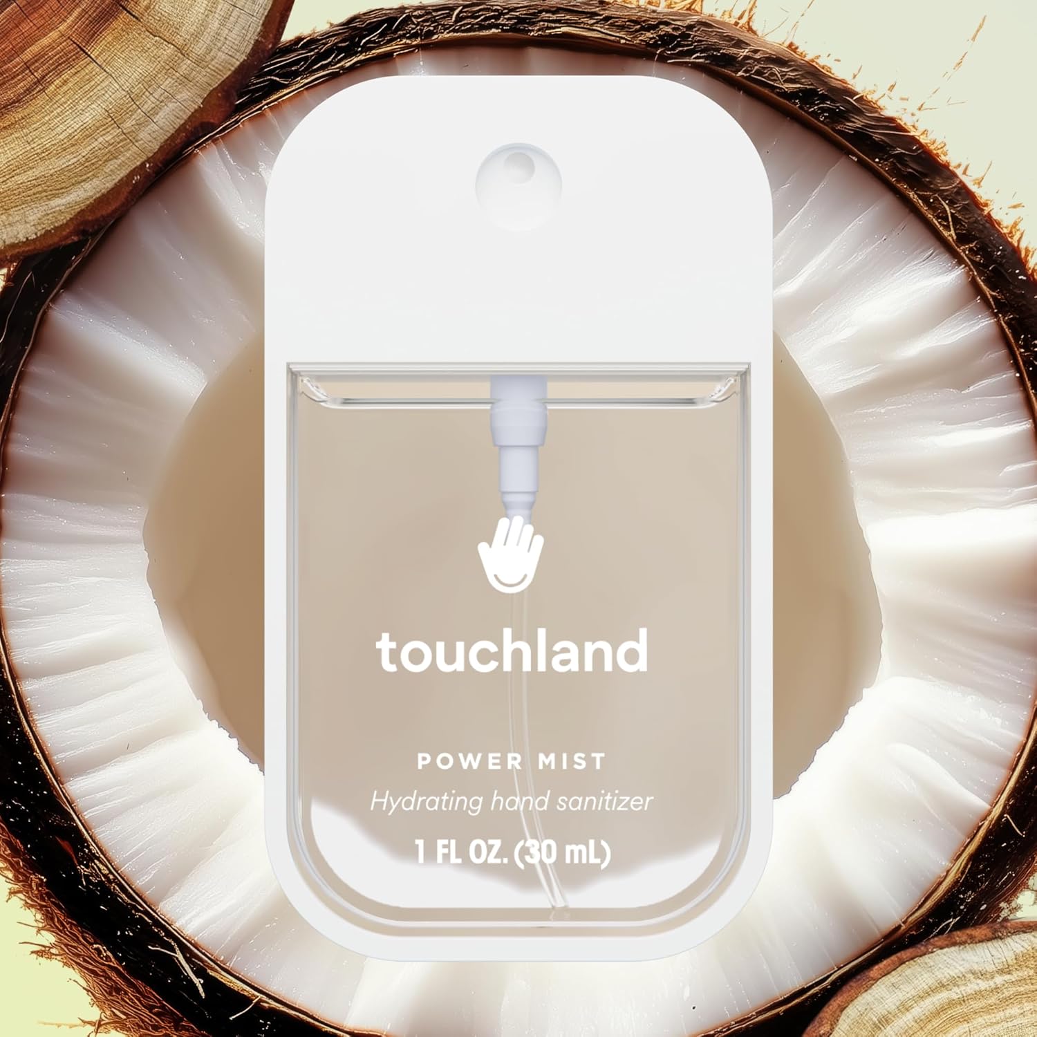 Touchland Hydrating Hand Sanitizer Spray - Beach Coco Trio Set | Dye-Free Travel Mists (3 x 1 FL OZ)