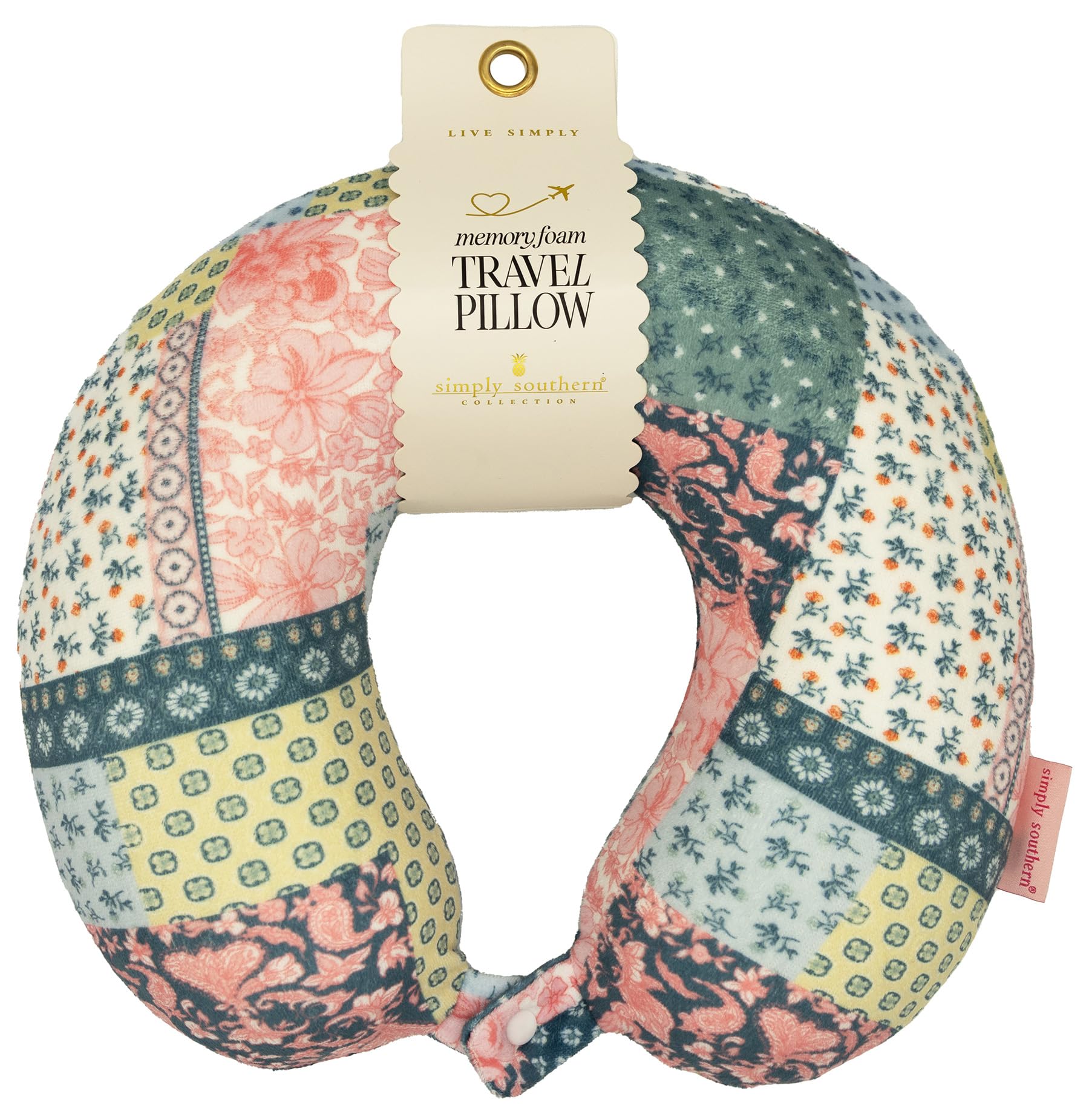 Simply Southern Memory Foam Travel Neck Pillow (Quilted Pattern)