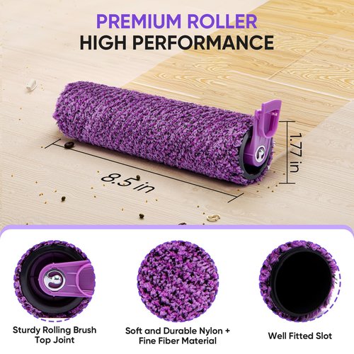 LBLVBNEWD 3 Pack SD201 Roller Brush Replacement Parts Compatible with Shark Steam Pickup 3-in-1 Steam Mop SD200, SD201, SD201C, SD201Q, SD205,3 Brush Roll, 1 Cleaning Brush