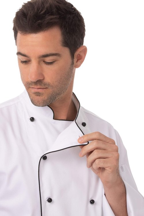 Chef Works Men's Newport Executive Chef Coat, White, Medium