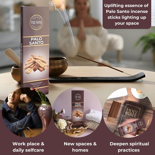 Palo Santo Incense Sticks - Pack of 100 Insence-Sticks for Removing Negative Energy - Made with Natural Incienso De Palo Santo - Scented Insense Spiritual Non Toxic Inscents