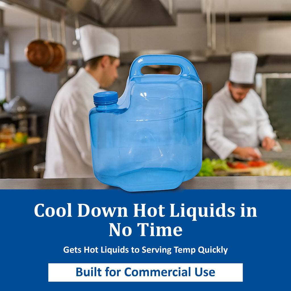 San Jamar Rapi-Kool Cold Paddle for Cooling Hot Soups in Restaurants, Chill Utensil for Hot Soup in Commercial Kitchens, Cooling Jug for Soup, 256 Ounce, Plastic, Blue