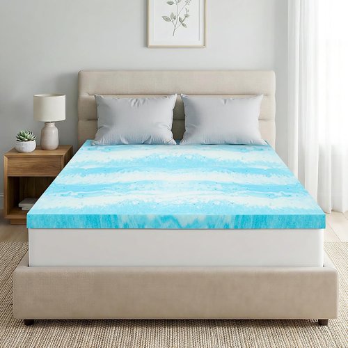 IULULU Twin Size Mattress Topper - 3 Inch Gel Memory Foam for Pressure Relief & Cooling Comfort