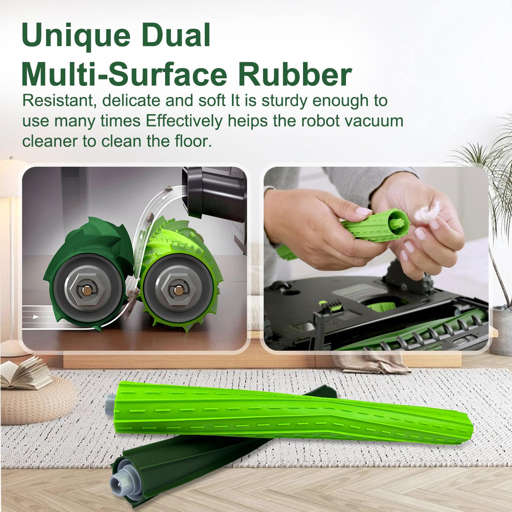 Chrostion 4 Set s9 Main Rubber Brush Replacement Accessories for iRobot Roomba s9 (9150) s9+ s9 Plus (9550) s Series Vacuum Cleaner