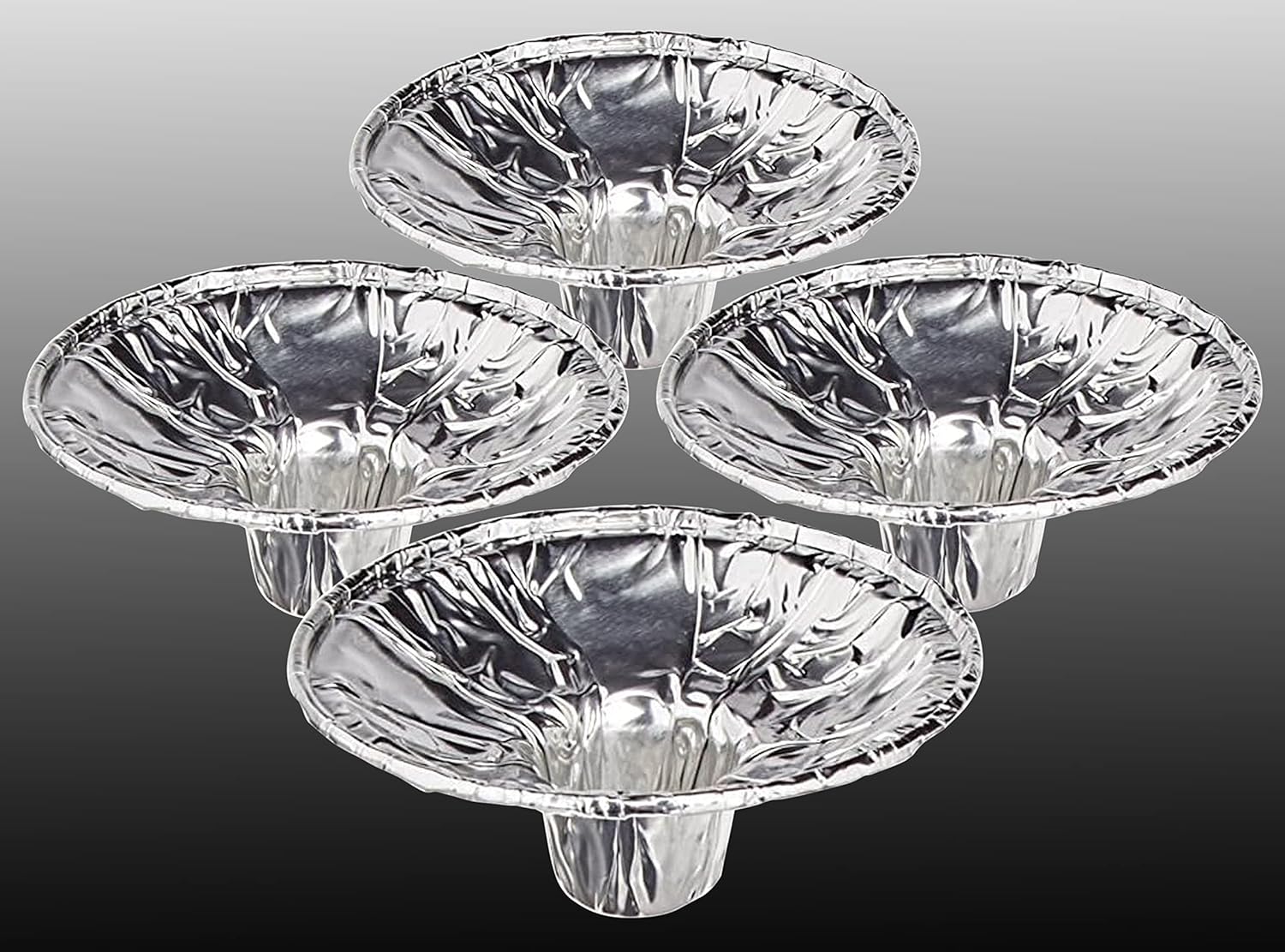 OHR Extra Heavy Disposable Aluminium Foil Candle Holders - 50 Pack Drip Cup Bobeches