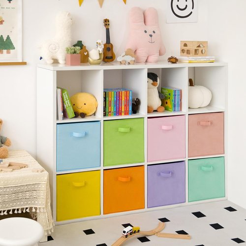 Granny Says 13-Inch Cube Storage Bins - Colorful Fabric Organizers for Kids' Rooms | 8-Pack