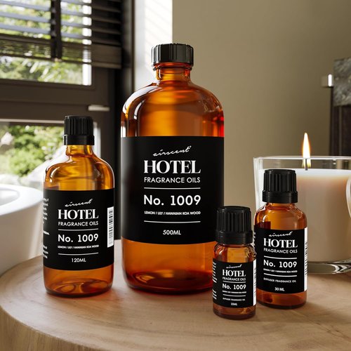 AirScent Hotel Diffuser Oil No. 1009 - Premium Lemon Lily Fragrance for Ultrasonic Diffusers - 120 mL Glass Bottle