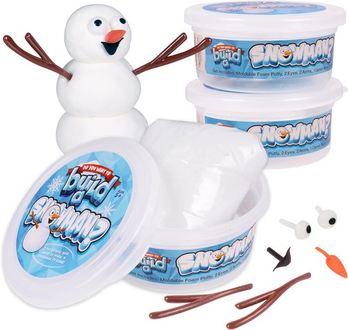 Kangaroo Build A Snowman Kit - 3 Pack Snowballs Toys for Kids | Winter Crafts & Outdoor Fun