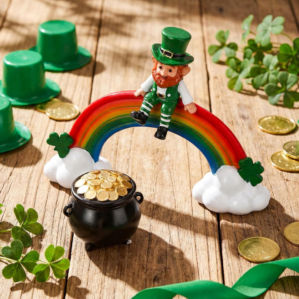 Youyole St. Patrick's Leprechaun Figurine - Festive Resin Decor for Home & Holiday Parties