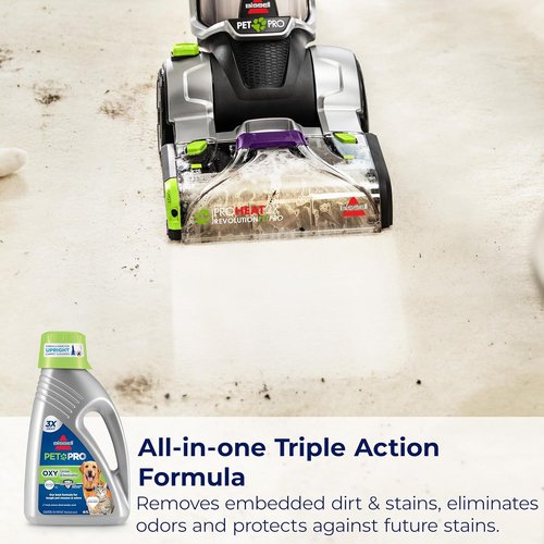 Bissell PET PRO OXY Urine Eliminator - Deep Clean Carpet Solution with Febreze | 48oz, StainProtect Technology