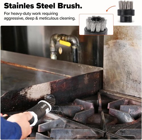 Dupray Small Brushes - Versatile Brass, Horsehair, Nylon & Stainless Steel Cleaning Accessories | Ideal for Grout, Tile, Oven, Car, BBQ, Kitchen & Bathroom (10 Assorted Brushes)