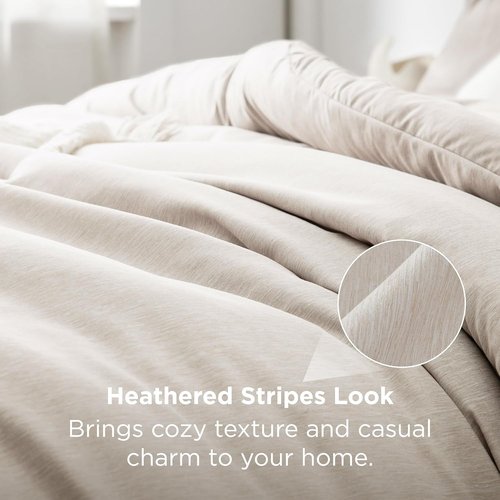 Bedsure Queen Comforter Set - Beige Soft All-Season Bedding | 3-Piece Set with 90"x90" Comforter & 2 Pillow Shams