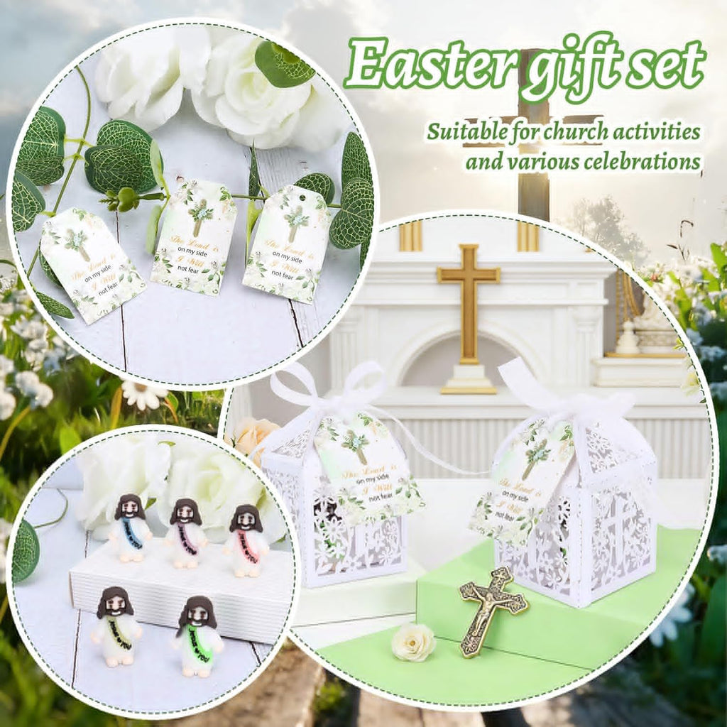 Mini Jesus Figurines by [Brand Name] - Glow in The Dark Gifts with 'Let Your Light Shine' Cards | 50 Sets for Church Events