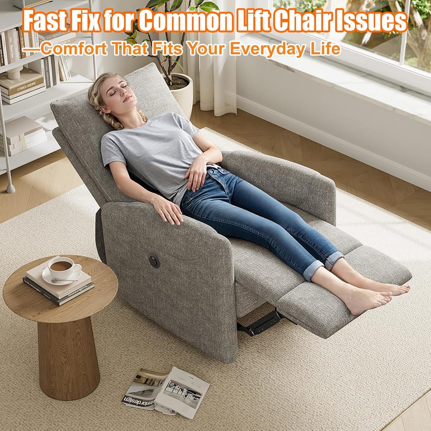 Swess Recliner Switching with 2 Button 5 Pin Plug for Electric Sofa Recliner Lift Chair Electric Handset Control Replacement （2 Pack）