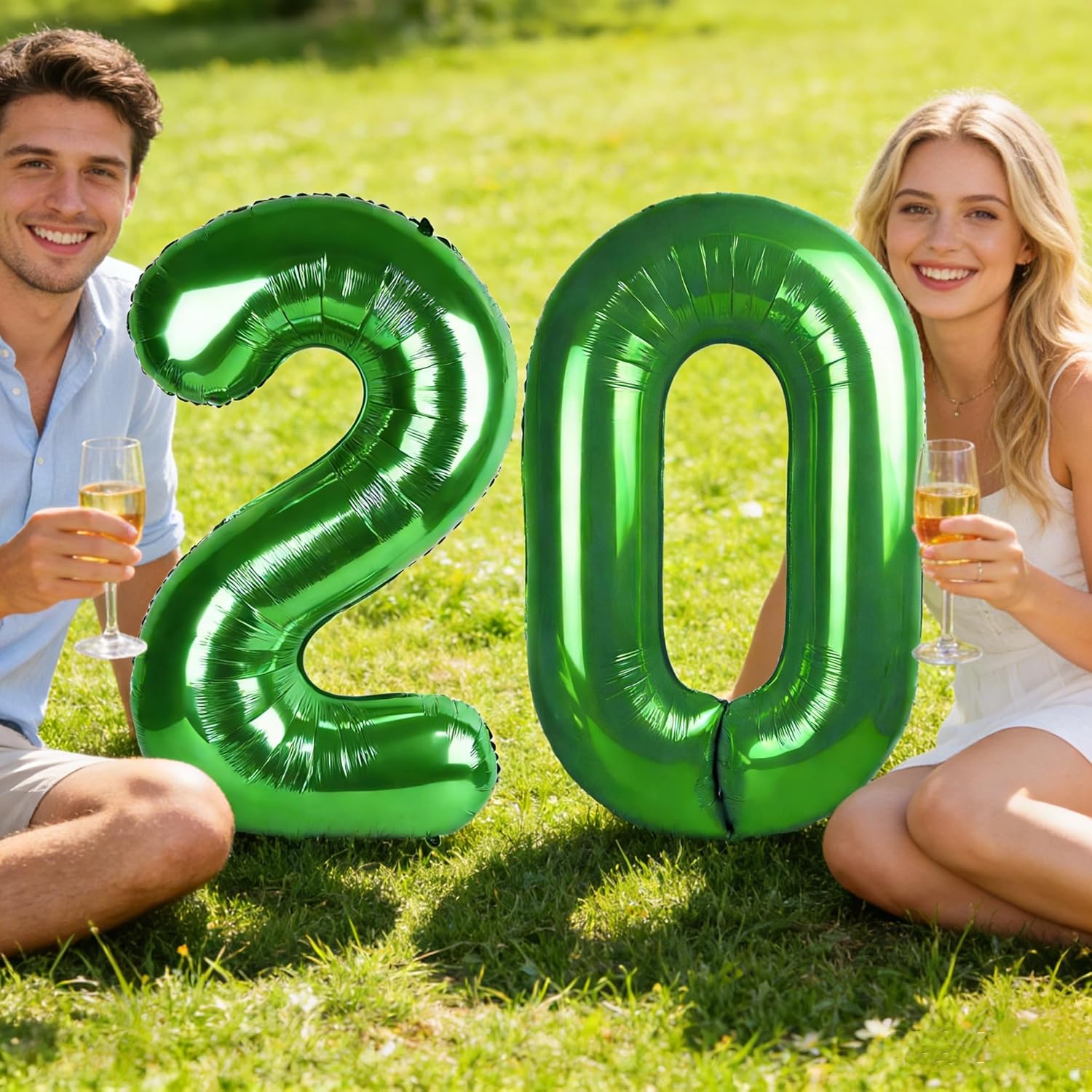 Skiennix 40-Inch Dark Green Balloon Numbers - 18th Birthday Party Decoration for Men & Women